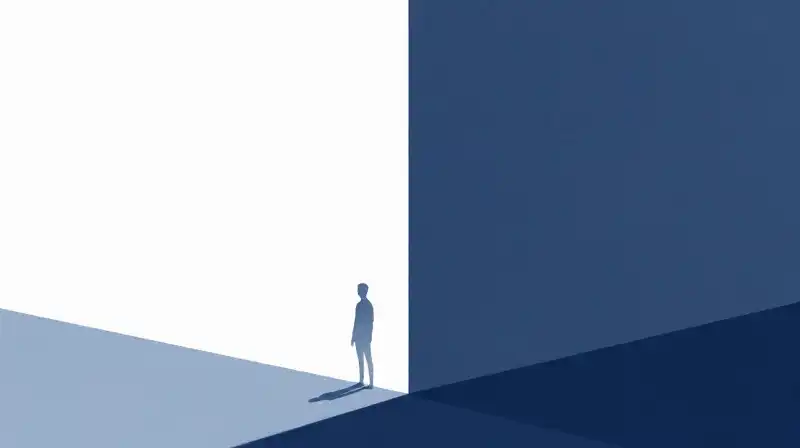 Two silhouettes, one large and bright, one small and retreating