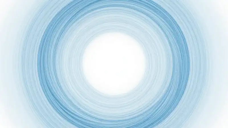 Swirling blue lines circle a single, calm, steady center