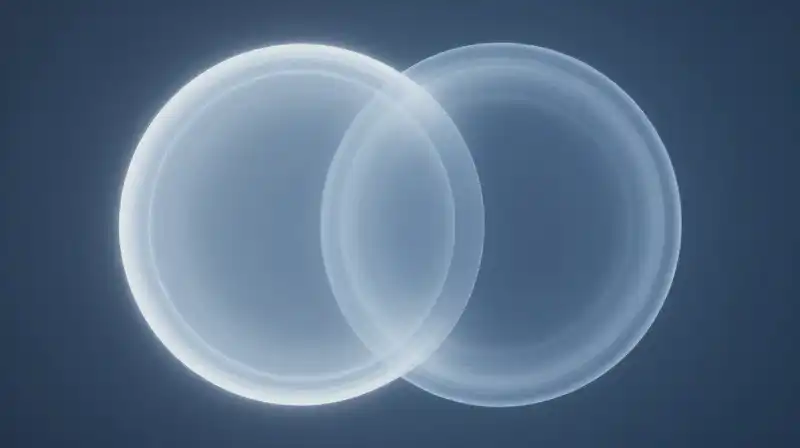 A glowing translucent shell surrounds a solid geometric core
