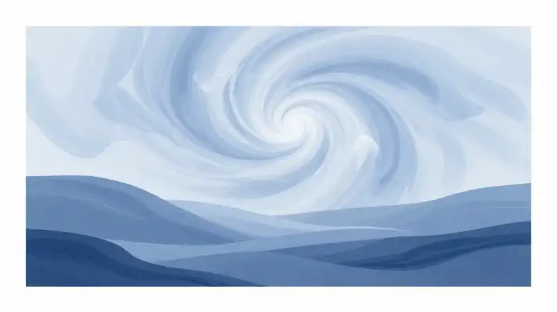 Swirling blue nebulae blend into flowing, tactile textures