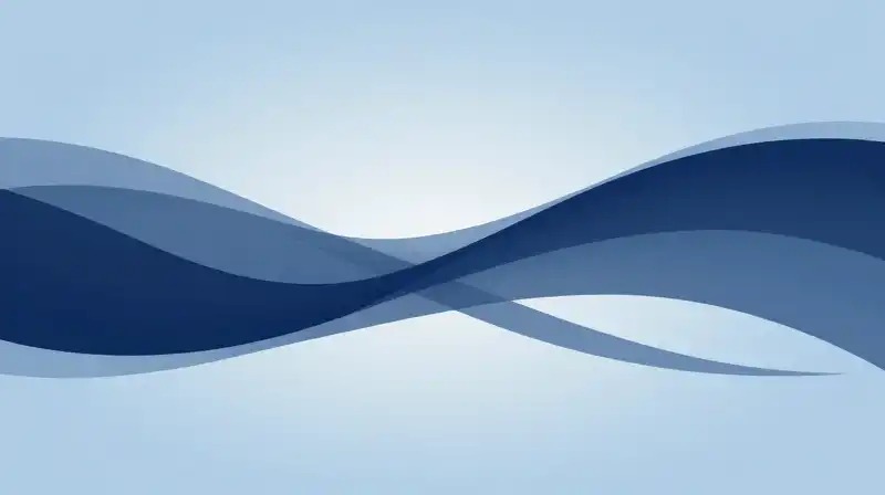 A split silhouette features rhythmic waves against a blue gradient