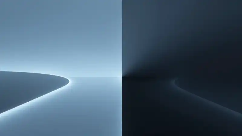 Two paths diverge, one glowing blue and one shadowy