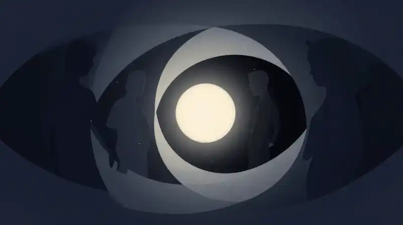 A glowing orb is swallowed by a dark, shadowy void