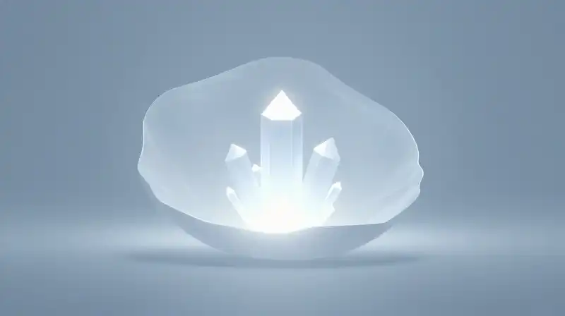 A glowing crystal core rests inside a translucent shell
