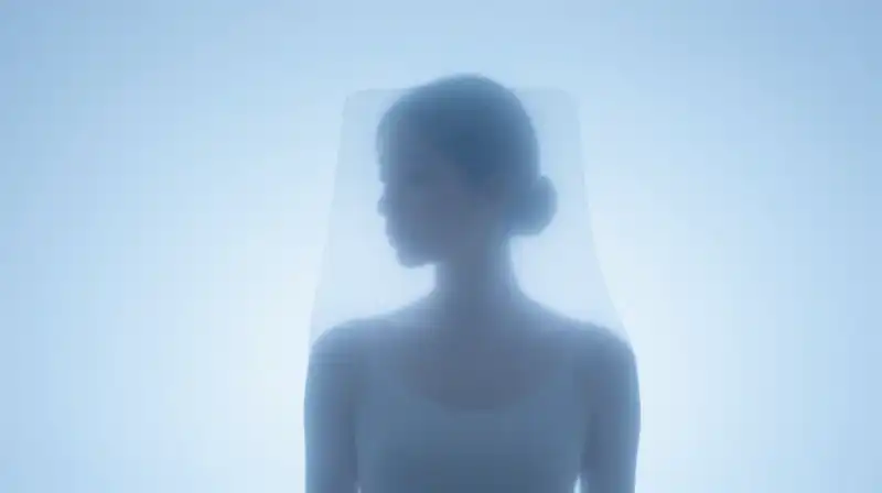 A calm silhouette stands protected within a glowing light shield